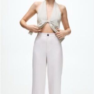 Elegant Cream Women's Pants from Pull &Bear